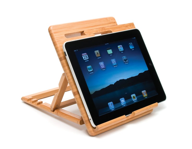 Lipper International 1887 Bamboo Wood Expandable Stand for iPad, Samsung, Nexus, Nintendo Switch, and Other Tablets - Image 5